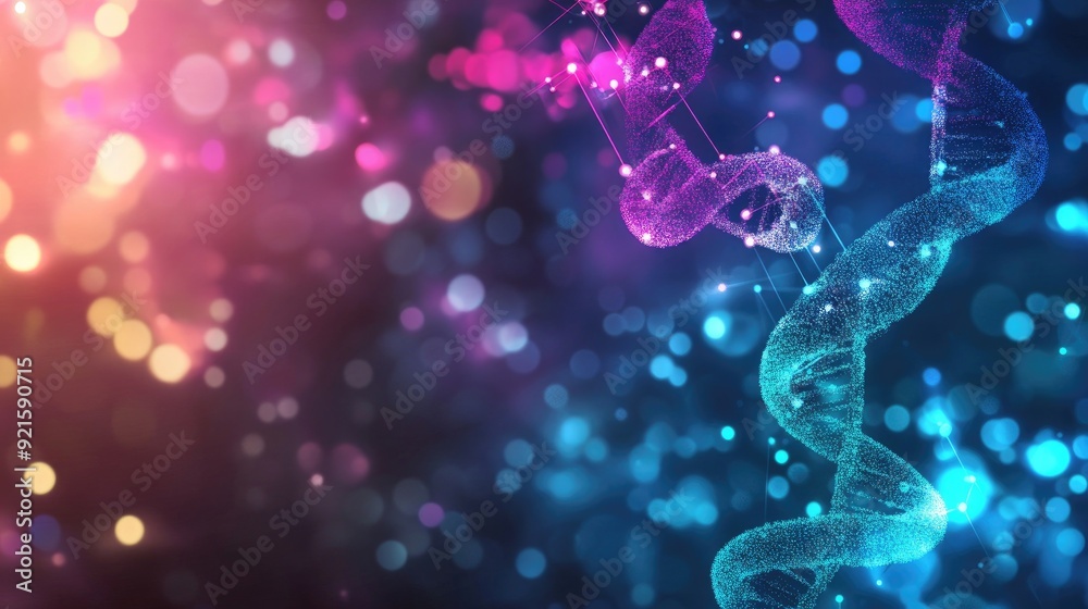 Colorful light effects on biological diagrams, with ample space for custom text Colorful light effects on biological diagrams, with ample space for custom text