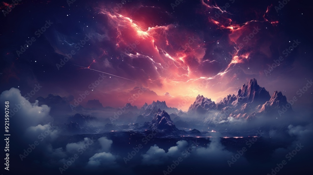 Fototapeta premium beautiful space, galaxy background