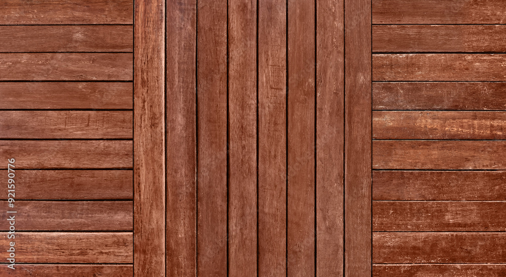 Fototapeta premium Dark textured wood background, brown wood texture, natural wood background.