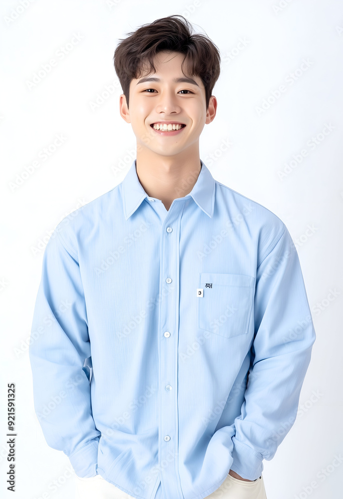 Casual Portrait of a Man in a Light Shirt