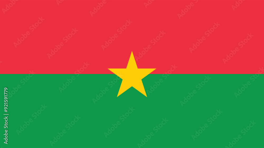Illustration of Burkina Faso national flag Illustration of Burkina Faso national flag