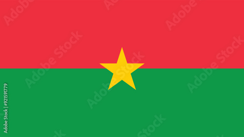 Illustration of Burkina Faso national flag