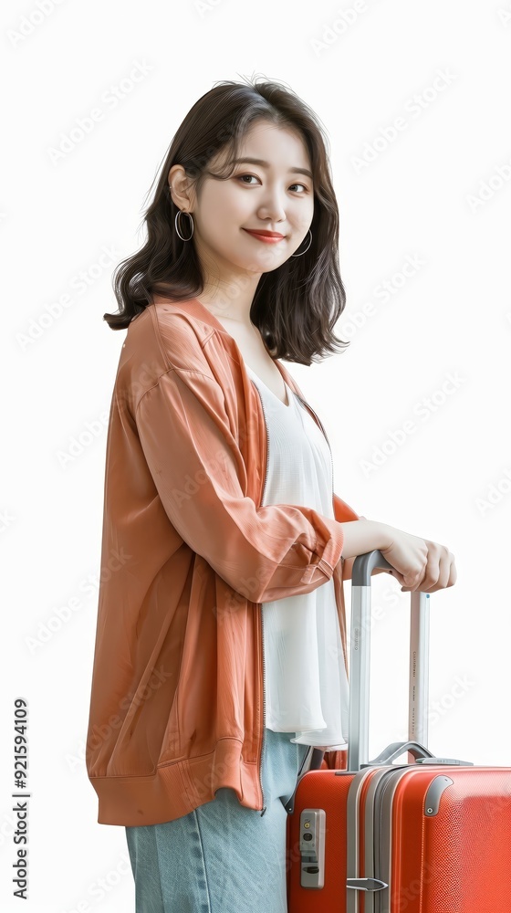 Korean woman with a suitcase ready to travel white 83 2145 woman, business, businesswoman, smile, person, beauty, people, smiling, shirt, studio, one, looking, standing, fashion, lady, arms, model, ha Korean woman with a suitcase ready to travel white 83 2145 woman, business, businesswoman, smile, person, beauty, people, smiling, shirt, studio, one, looking, standing, fashion, lady, arms, model, ha