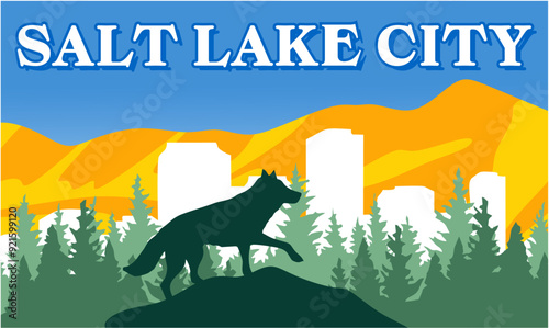 background of salt lake city utah united states