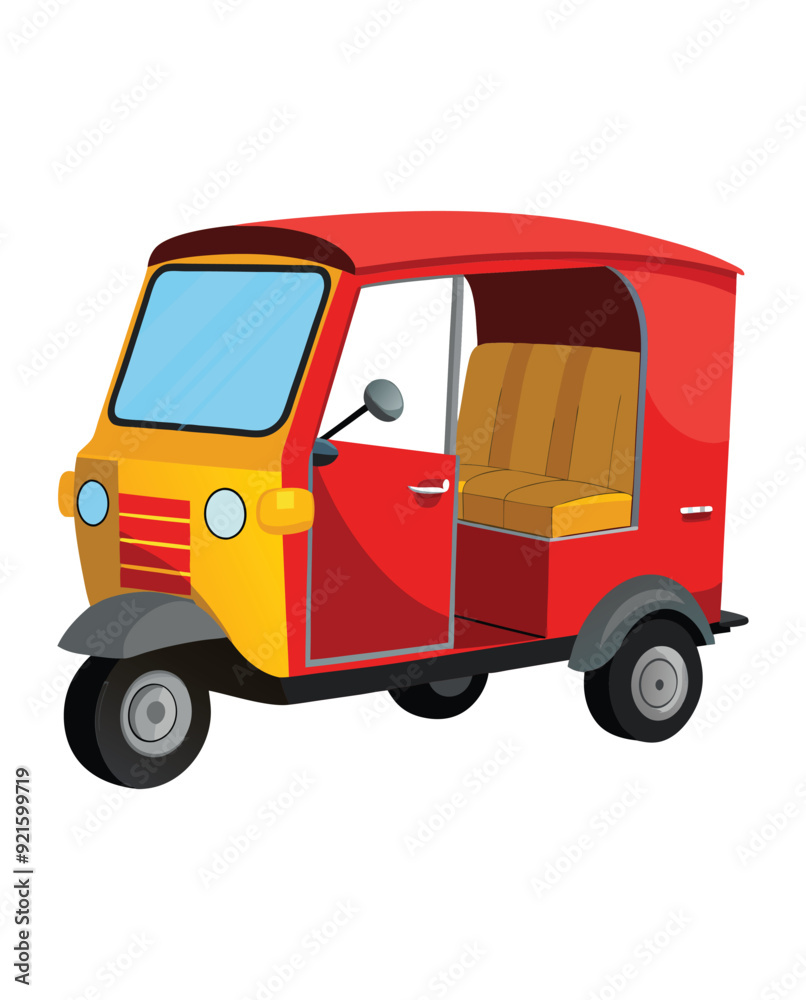 Auto-rikshaw vector illustration Auto-rikshaw vector illustration