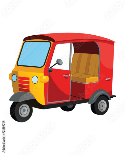 Wallpaper Mural Auto-rikshaw vector illustration Torontodigital.ca