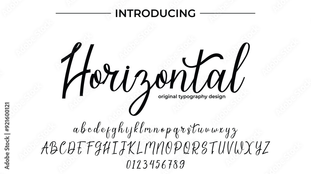 Horizontal Font Stylish brush painted an uppercase vector letters, alphabet, typeface Horizontal Font Stylish brush painted an uppercase vector letters, alphabet, typeface