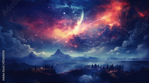 beautiful space, galaxy background