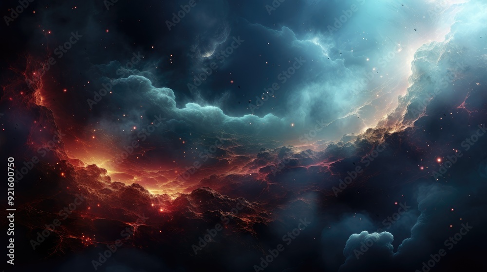 Fototapeta premium beautiful space, galaxy background