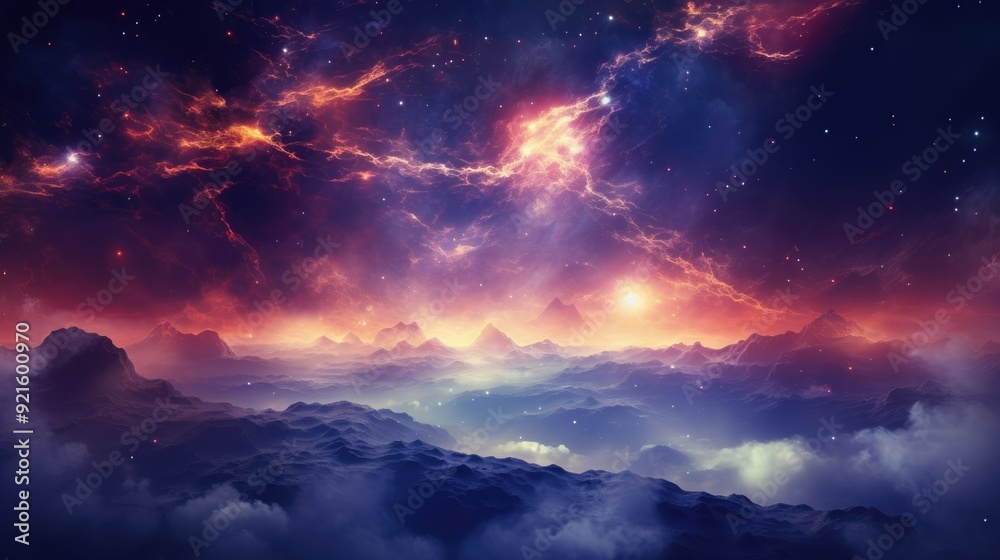 Obraz premium beautiful space, galaxy background
