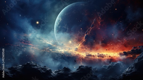 beautiful space, galaxy background