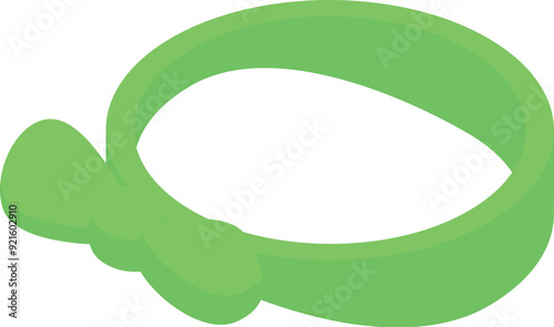 Green headband with bow for hairstyle showing fashion trend