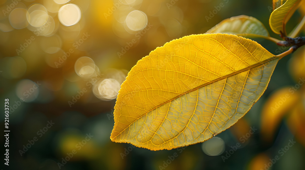 Osage-orange leaf with bright yellow Osage-orange leaf with bright yellow