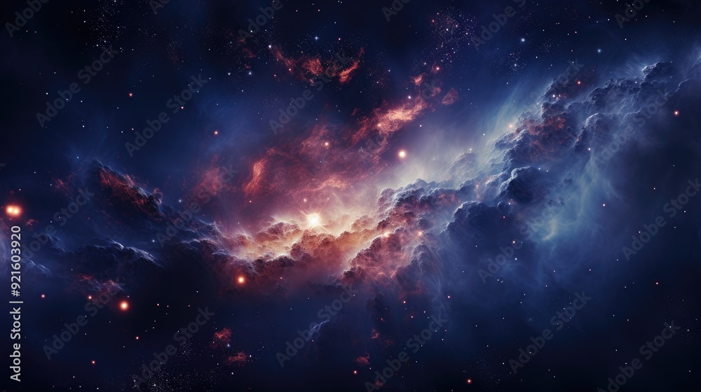 Fototapeta premium beautiful space, galaxy background