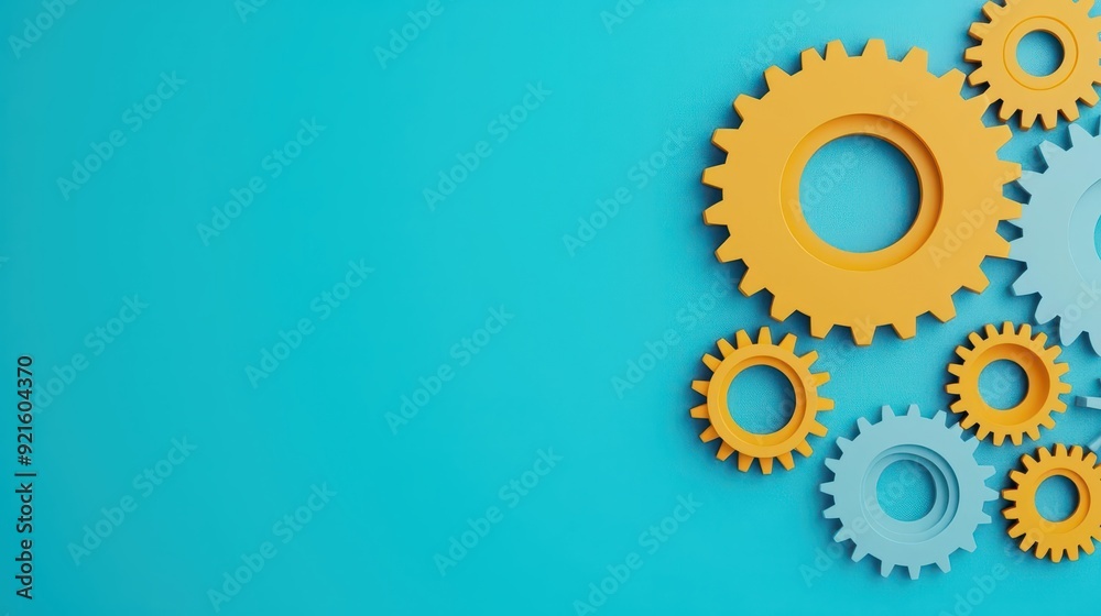 A 3D abstract search engine icon with floating gears, symbolizing the mechanics behind digital search A 3D abstract search engine icon with floating gears, symbolizing the mechanics behind digital search