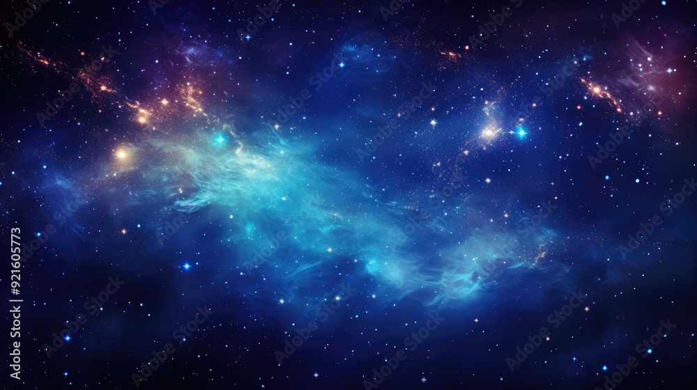 Naklejka premium beautiful space, galaxy background