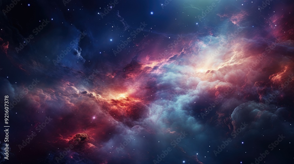 Naklejka premium beautiful space, galaxy background