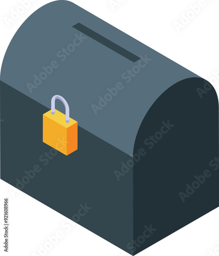 Donation box is locked, ensuring the security of charitable contributions