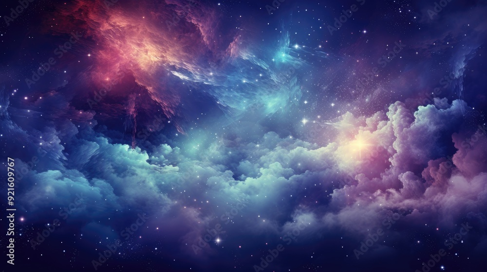 Obraz premium beautiful space, galaxy background
