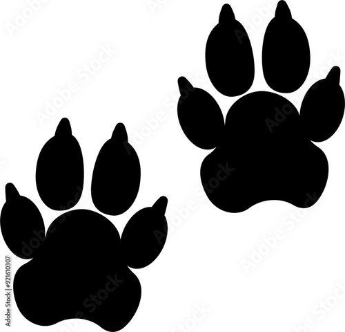 Dog paw vector illustration