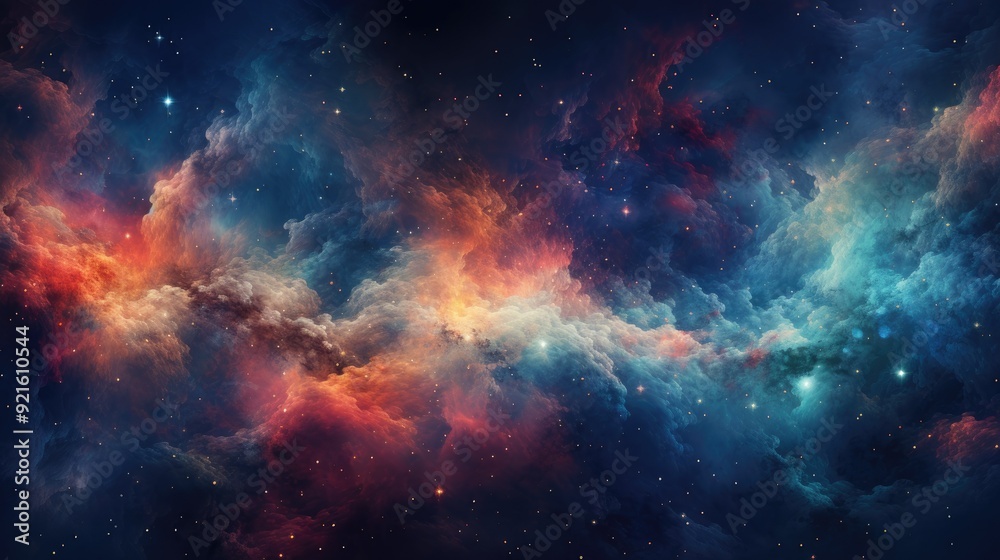 Fototapeta premium beautiful space, galaxy background