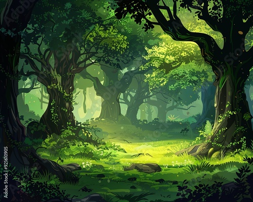 A detailed old forest