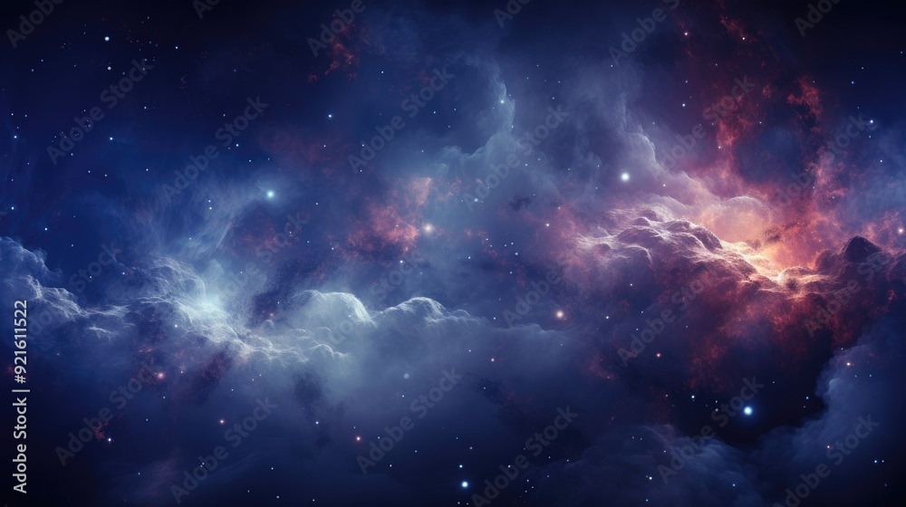 Naklejka premium beautiful space, galaxy background