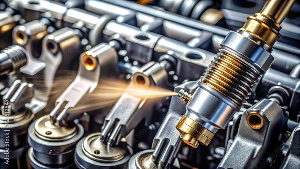 High-precision fuel injector spray nozzle with microscopic holes, providing accurate fuel atomization for efficient combustion in modern internal combustion engines. High-precision fuel injector spray nozzle with microscopic holes, providing accurate fuel atomization for efficient combustion in modern internal combustion engines.