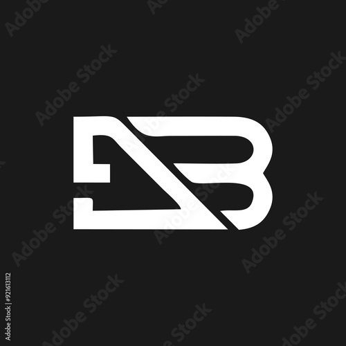 BG logo initial letter design template vector