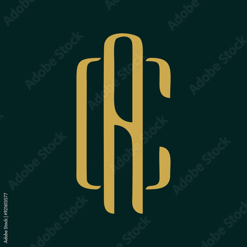 Creative and Minimalist Letter AC CA Logo Design Icon, Editable in Vector Format in Black and White Color