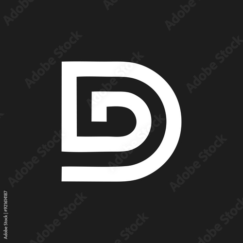  DD logo initial letter design template vector