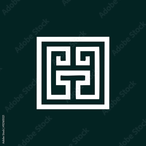 Letter H T logo icon design template elements