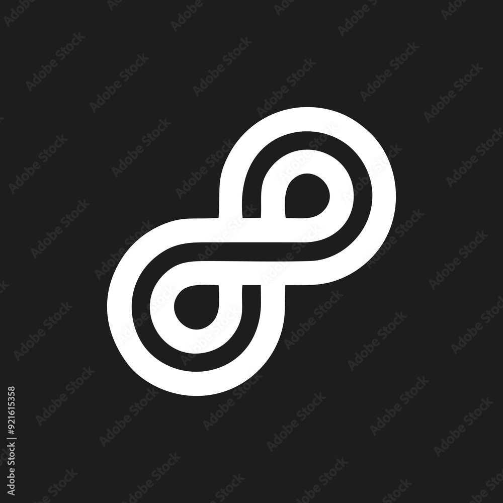Black infinity symbol icon. Simple flat vector design element. Black infinity symbol icon. Simple flat vector design element.