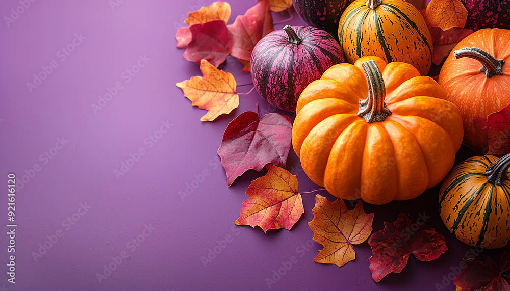 Autumn pumpkin leaf season nature Halloween October decoration generated by AI Autumn pumpkin leaf season nature Halloween October decoration generated by AI