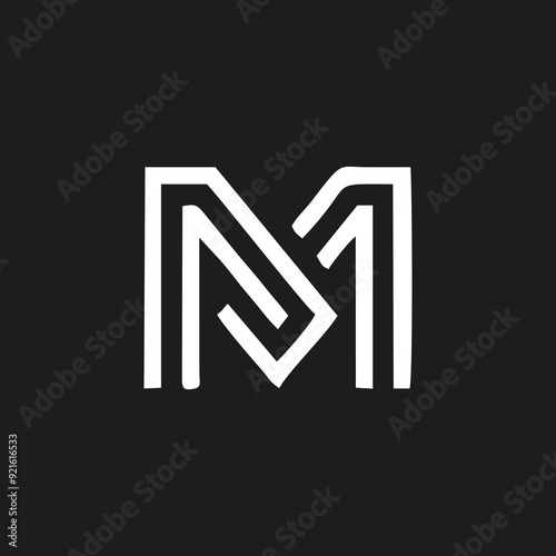 Letter MM Logo Monogram Double M Logo