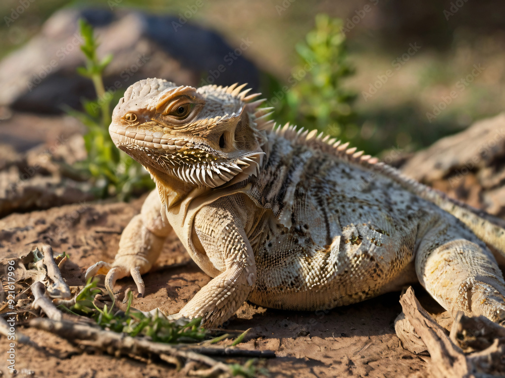 chubby iguana on a rock chubby iguana on a rock