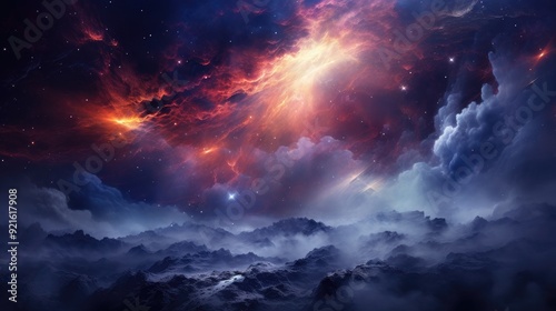 beautiful space, galaxy background