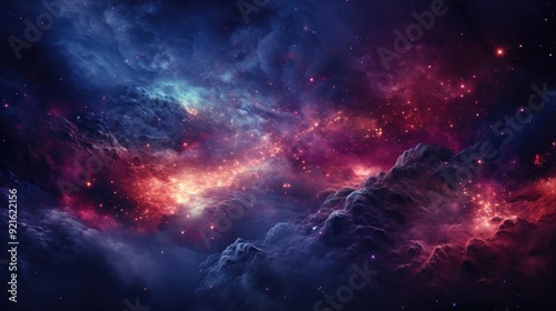 beautiful space, galaxy background