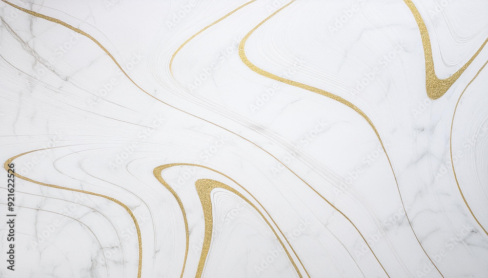 Fototapeta premium Tekstura marmur w kolorze białym ze złotym dodatkiem luksusowa tapeta generative ai 