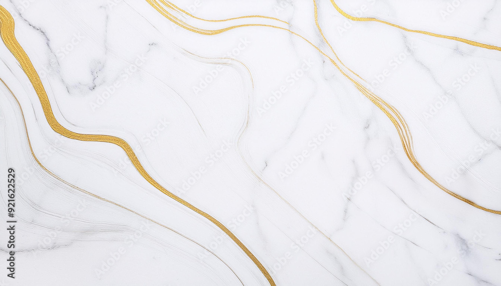 Fototapeta premium Tekstura marmur w kolorze białym ze złotym dodatkiem luksusowa tapeta generative ai