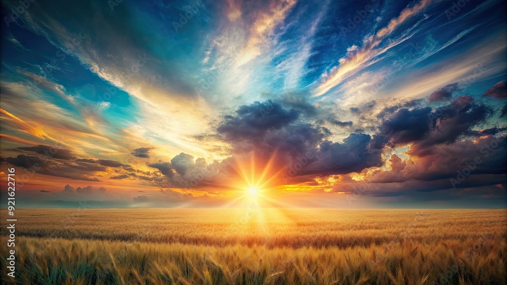 Grain gradient background resembling a sunset sky , sunset, gradient, sky, textured, abstract, wallpaper, design, backdrop, pattern