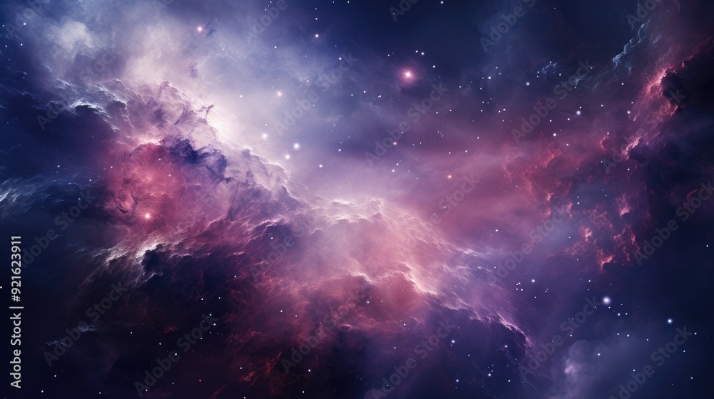 Naklejka premium beautiful space, galaxy background