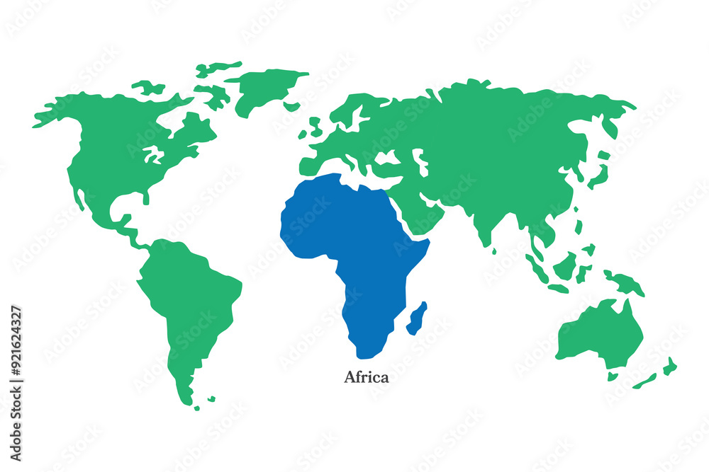 Vector World Map Silhouette on White Background Vector World Map Silhouette on White Background
