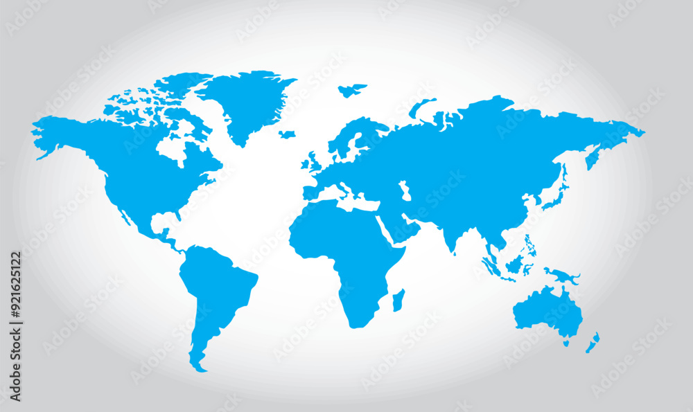 Vector World Map Silhouette on White Background Vector World Map Silhouette on White Background