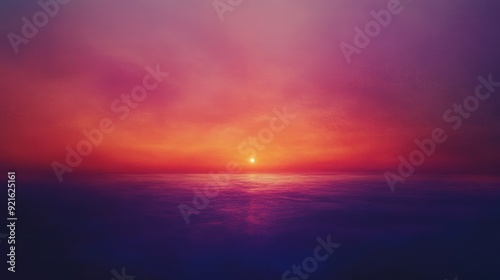 Sunset Over a Sea of Clouds with a Deep Purple Hue