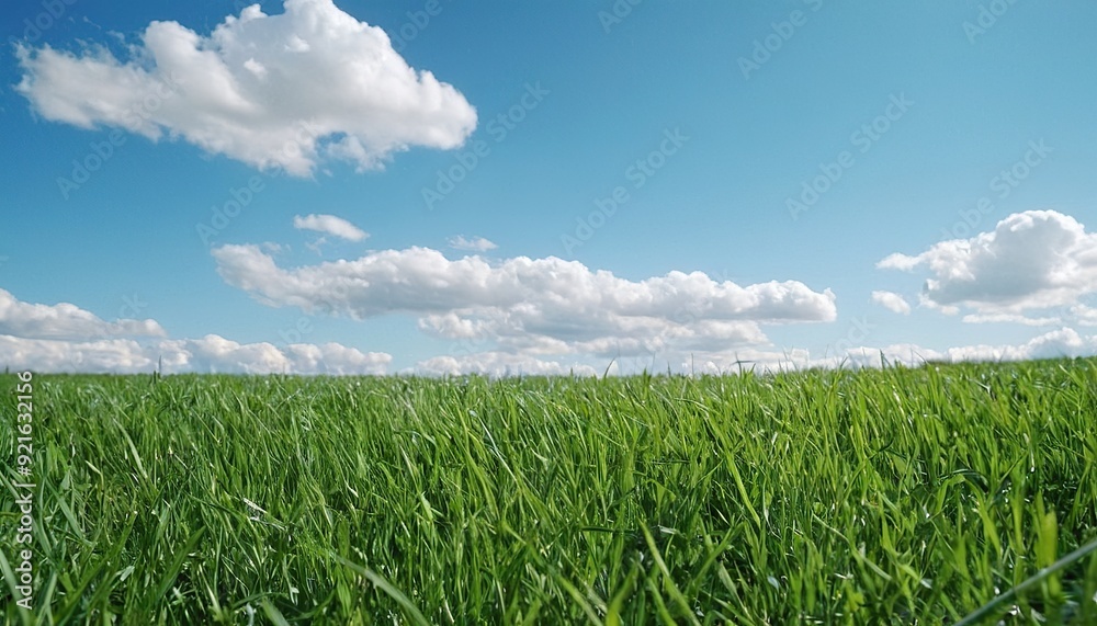 Green grass field and blue sky 2 Green grass field and blue sky 2