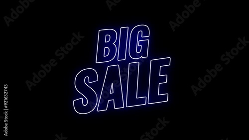 Big Sale, sales shopping, Black, White and Yellow, Hot Sale, Promotion, big sale 4k animation, sales shopping social media background
