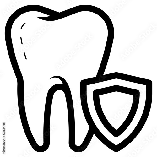 tooth shield secure protection icon