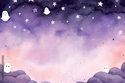 Whimsical ghostly night sky