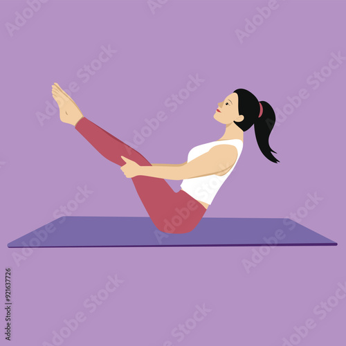 yoga pose asana paripurna navasana boat pose